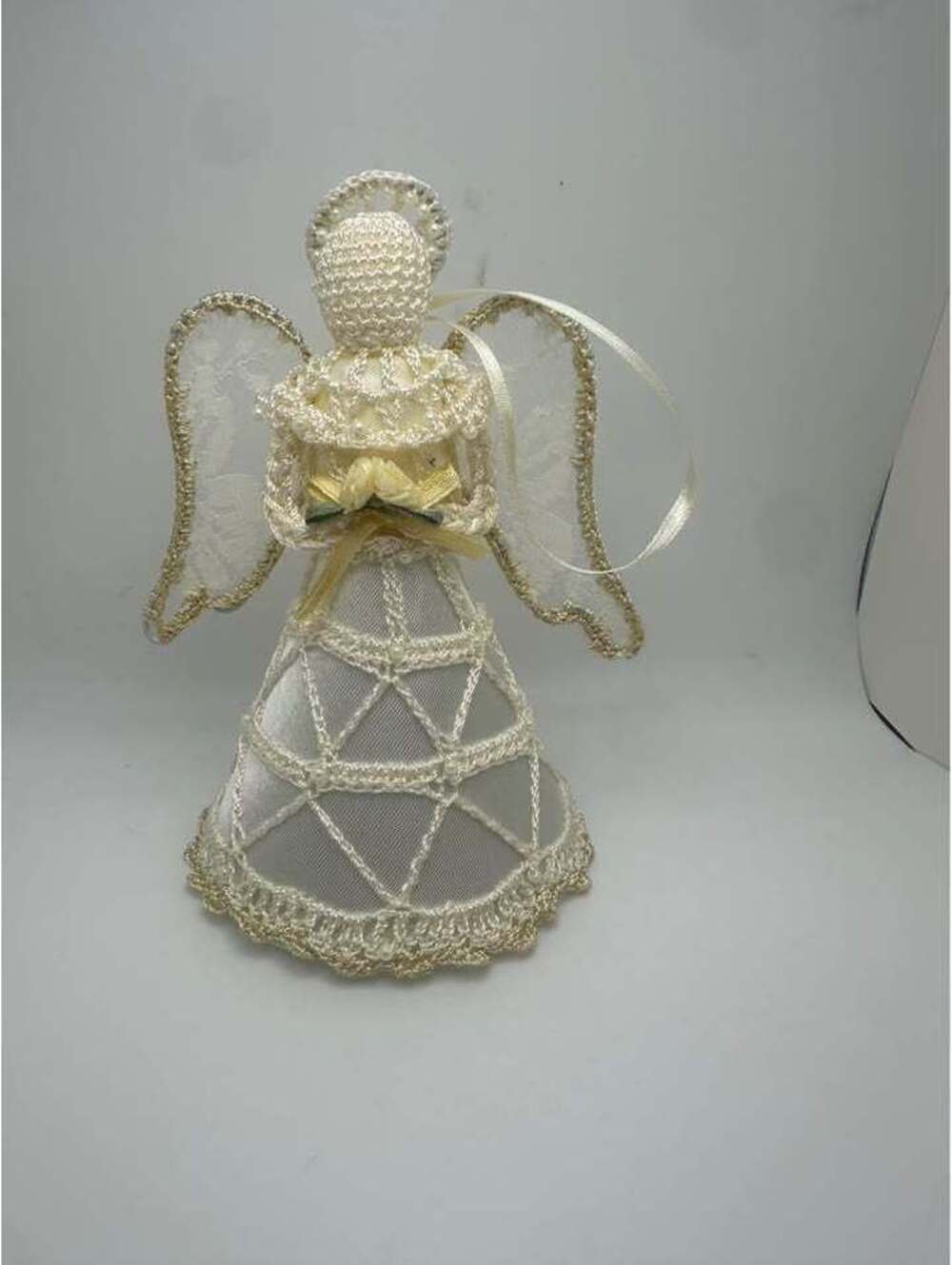 Handcrafted Crochet Lace Angel Christmas Ornament